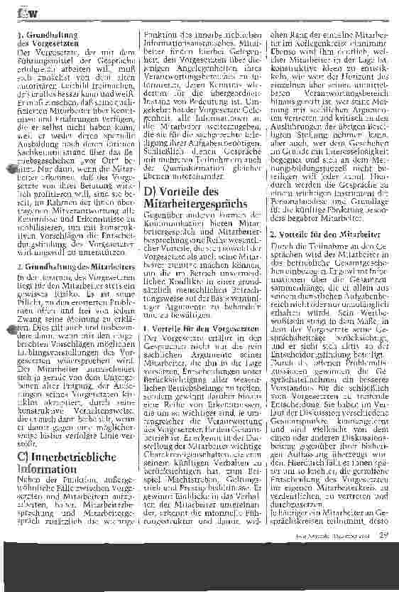 Vorschauseite 2: Mitarbeiterbesprechung und Mitarbeitergespräch