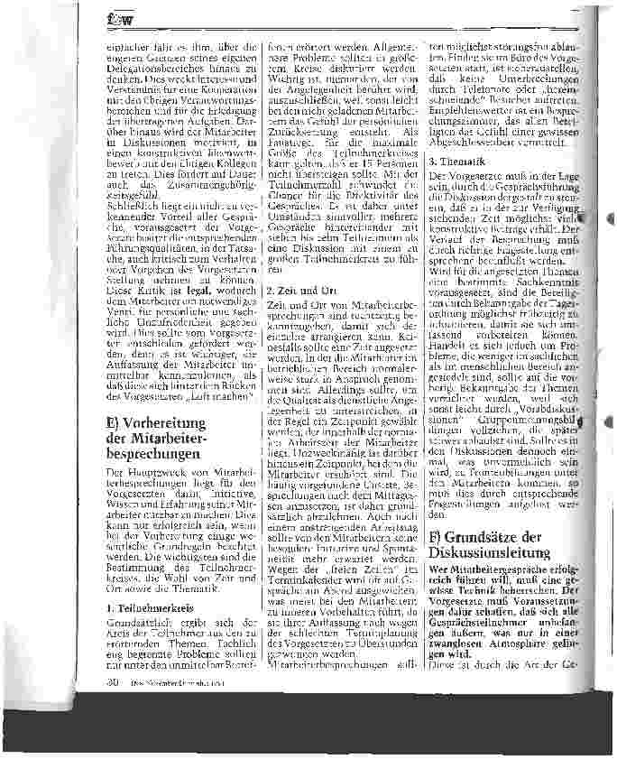 Vorschauseite 3: Mitarbeiterbesprechung und Mitarbeitergespräch