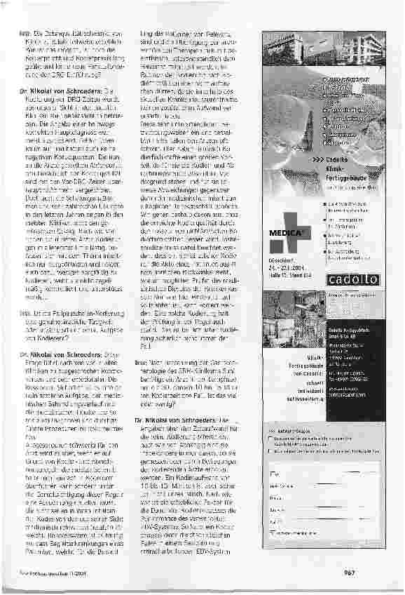 Vorschauseite 2: Fallpauschalenkodierung mit HindernissenÄrzte erfüllen die ungeliebte Aufgabe oft nur widerwillig
