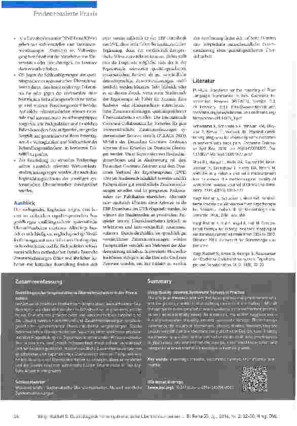 Vorschauseite 3: Qualitätsgesicherte systematische Übersichtsarbeiten in der Praxis nutzen