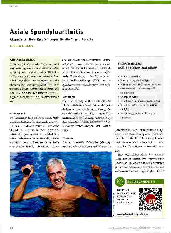 Vorschauseite 1: Axiale Spondyloarthritis