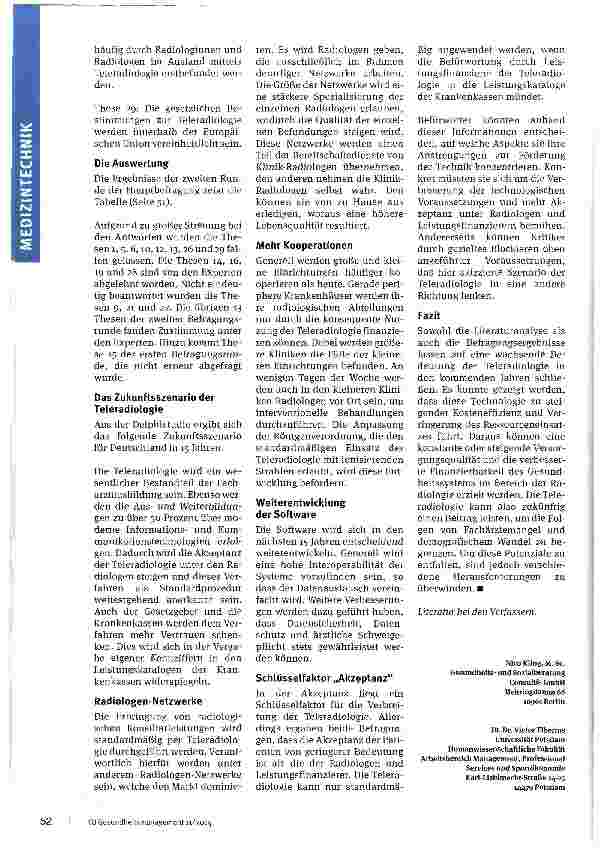 Vorschauseite 4: Die Zukunft der Teleradiologie