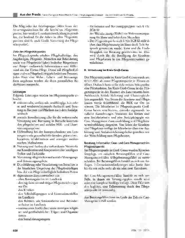Vorschauseite 2: Pflegestützpunkte in Hessen - ein Praxisbericht aus Groß-Gerau
