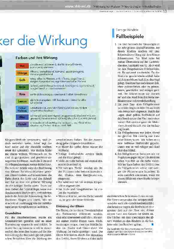 Vorschauseite 2: Je klarer die Farbe, desto stärker die Wirkung
