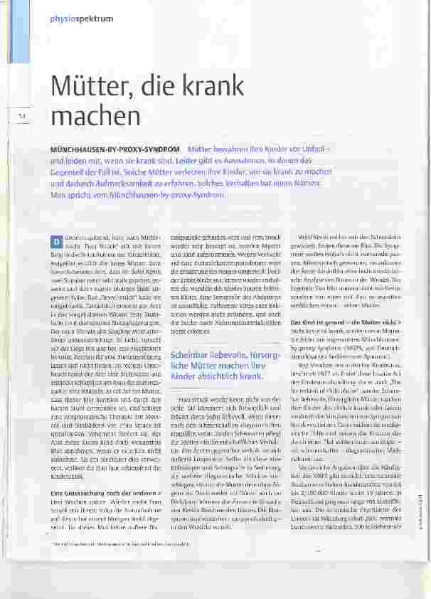 Vorschauseite 1: Mütter, die krank machen