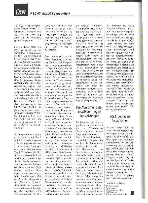 Vorschauseite 4: Die Finanzierung der stationären Krankenhausleistungen in der integrierten Versorgung