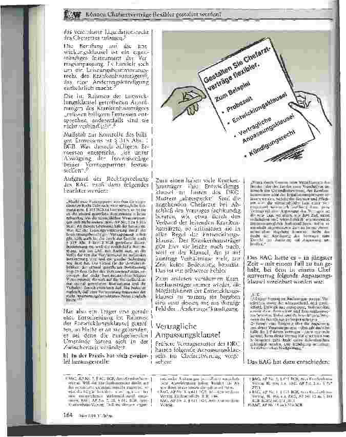 Vorschauseite 3: Können Chefarztverträge flexibler gestaltet werden?