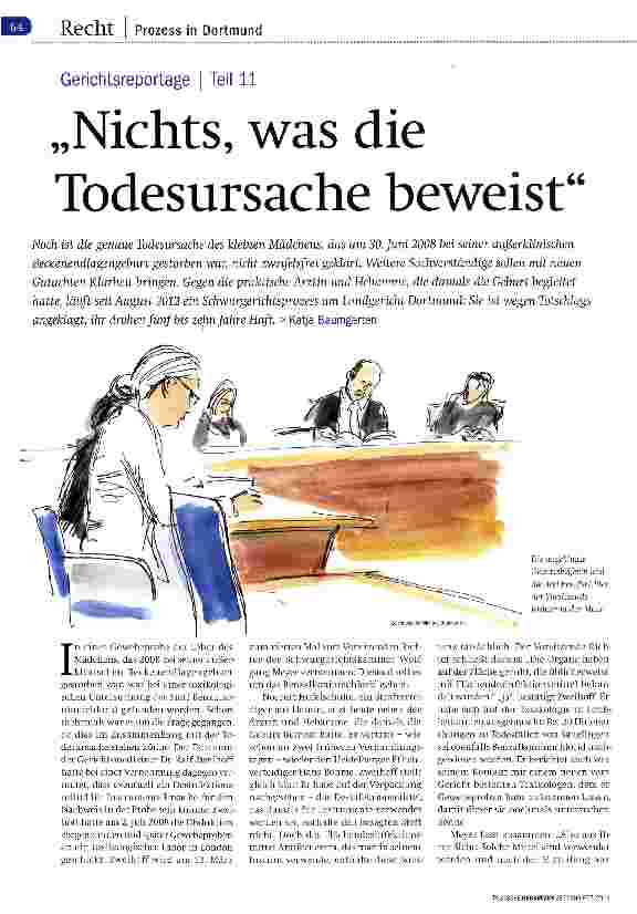 Vorschauseite 1: Gerichtsreportage Teil 11 Nichts, was die Todesursache beweist