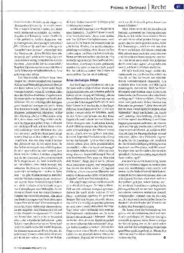 Vorschauseite 4: Gerichtsreportage Teil 11 Nichts, was die Todesursache beweist