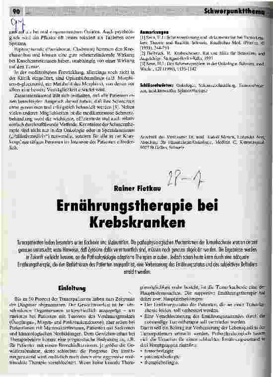 Vorschauseite 4: Schmerztherapie bei Tumorpatienten
