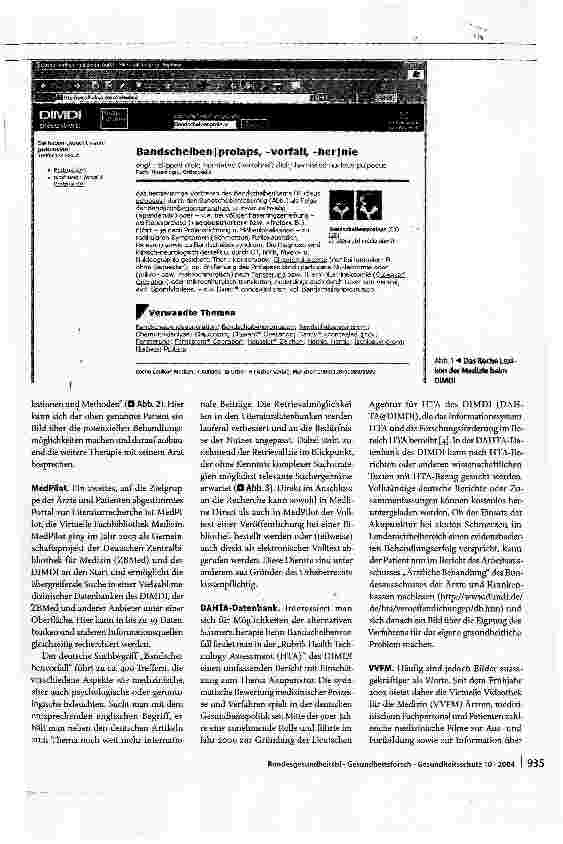 Vorschauseite 2: Gesundheitsinformationen für Jedermann beim DIMDI