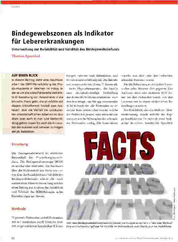 Vorschauseite 1: Bindegewebszonen als Indikator für Lebererkrankungen