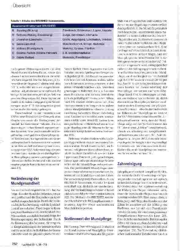 Vorschauseite 2: Mundpflege beim intubierten beatmeten Intensivpatienten