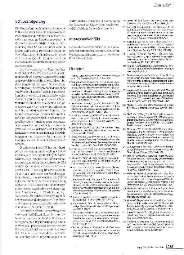 Vorschauseite 5: Mundpflege beim intubierten beatmeten Intensivpatienten