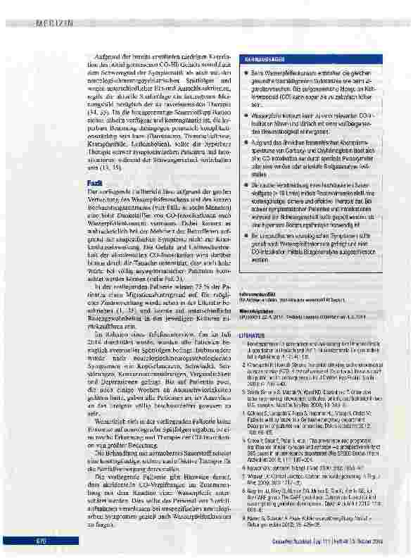 Vorschauseite 5: Akzidenteile Kohlenmonoxidintoxikationen nach Wasserpfeifenkonsum