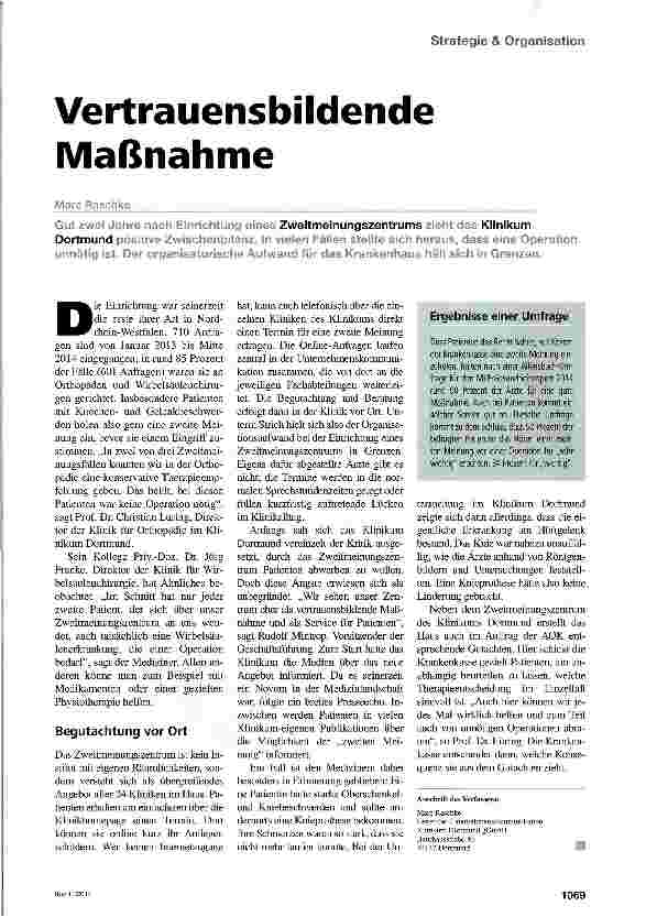 Vorschauseite 1: Vertrauensbildende Maßnahme