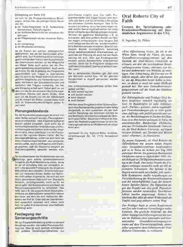 Vorschauseite 3: Programmerstellung bei Krankenhaussanierungen