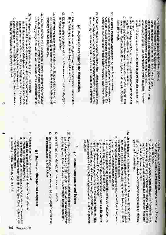 Vorschauseite 2: Satzung Deutscher Berufsverband für Pflegeberufe e.V. (DBfK) Bundesverband
