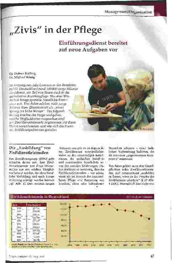 Vorschauseite 1: Zivis in der PflegeEinführungsdienst bereitet auf neue Aufgaben vor