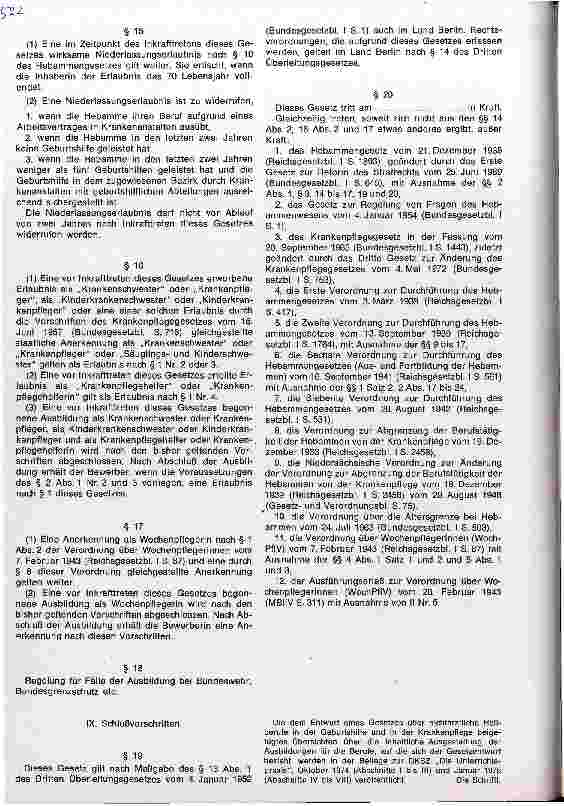 Vorschauseite 4: Entwurf eines Gesetzes über nichtärztliche Heilberufe in der Geburtshilfe u. in der Krankenpflege