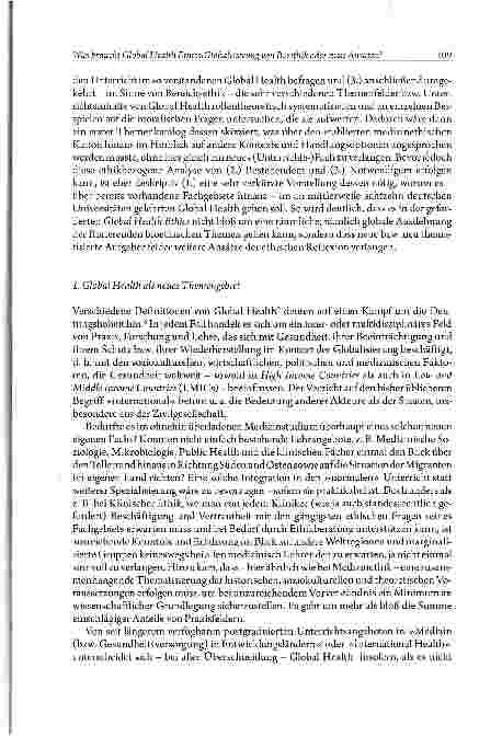 Vorschauseite 3: Was braucht Global Health Ethics: Globalisierung von Bioethik oder neue Ansätze?