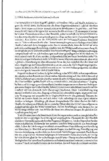 Vorschauseite 5: Was braucht Global Health Ethics: Globalisierung von Bioethik oder neue Ansätze?
