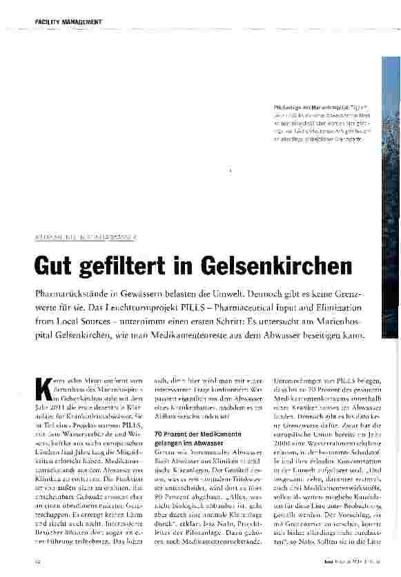 Vorschauseite 1: Gut gefiltert in Gelsenkirchen
