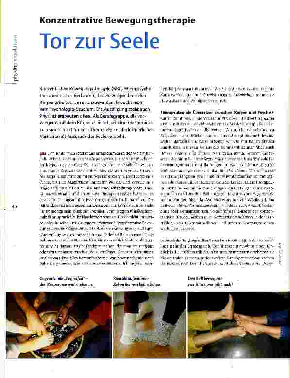 Vorschauseite 1: Konzentrative BewegungstherapieTor zur Seele