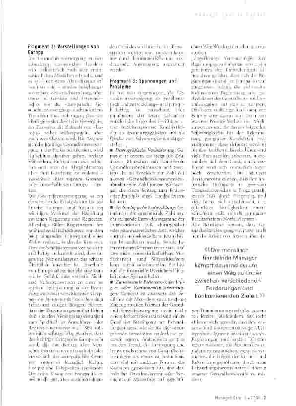 Vorschauseite 2: Care-Management in Europa Fragmente