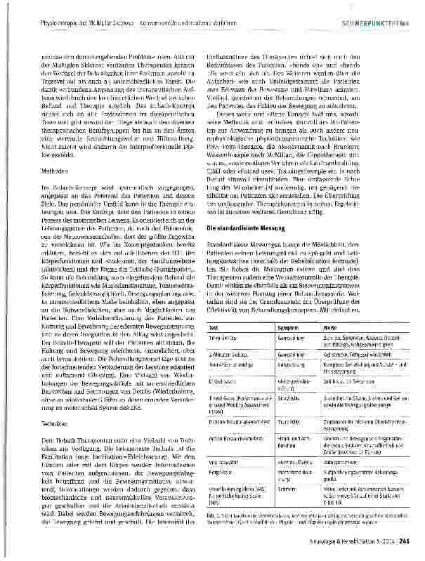 Vorschauseite 3: Physiotherapie bei Multipler Sklerose -konventionelle und moderne Verfahren