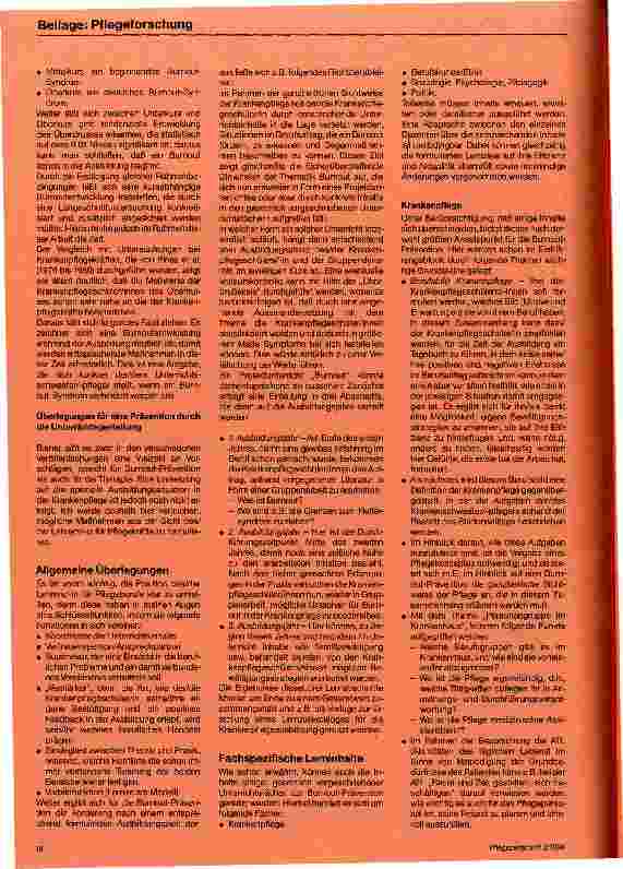 Vorschauseite 4: Burnout bei Schülern/innen einer Krankenpflegeschule Ergebnisse einer Untersuchung und Überlegungen für eine Prävention durch die Unterrichtsgestaltung