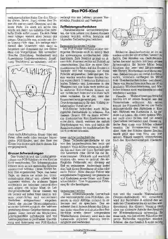 Vorschauseite 2: Verständnis für einen besonderen Schüler Hilfe durch den Lehrer POS