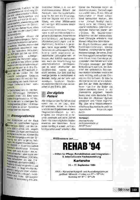 Vorschauseite 4: Der Computer als Assistent des Arztes Trends und Entwicklungen in der Medizintechnik