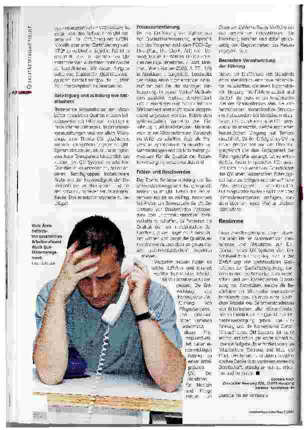 Vorschauseite 3: Nchgefragt.Die Qualitätsbewusstsein von Ärzten und Pflegekräften im Krankenhaus