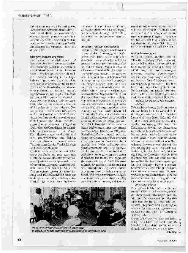 Vorschauseite 3: Metamorphose der PflegeHeilberufe-Visite im Klinikum Chemnitz