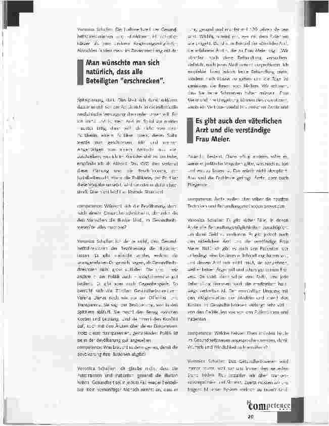 Vorschauseite 2: Diskussion ums Gesundheitswesen: Jetzt ist Klartext gefragt
