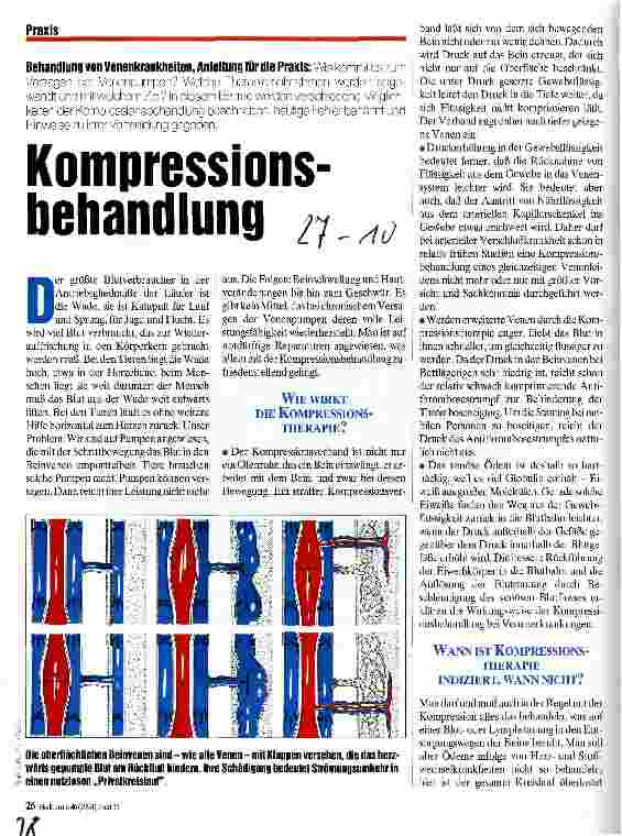 Vorschauseite 1: Kompressionsbehandlung Behandlung von Venenkrankheiten, Anleitung für die Praxis