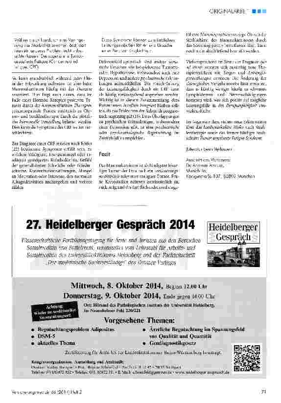 Vorschauseite 4: Update Brustkrebs (Mammakarzinom)