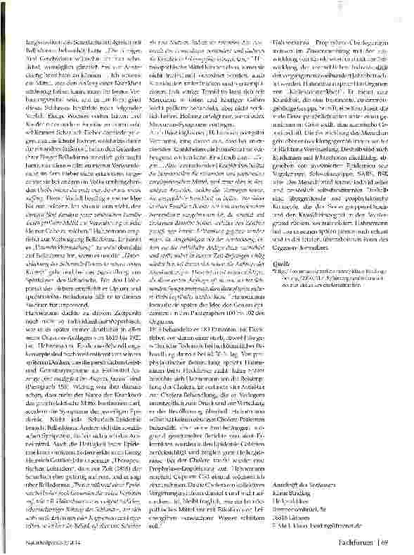 Vorschauseite 2: Homöopathische Prophylaxe?