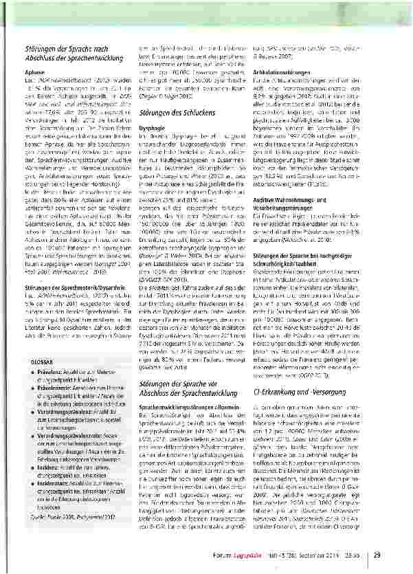 Vorschauseite 2: Aktuelle Prävalenzen und ihre Bedeutung für die Logopädie
