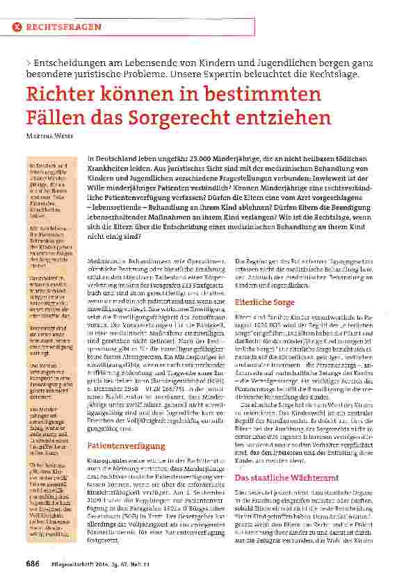 Vorschauseite 1: Richter können in bestimmten Fällen das Sorgerecht entziehen