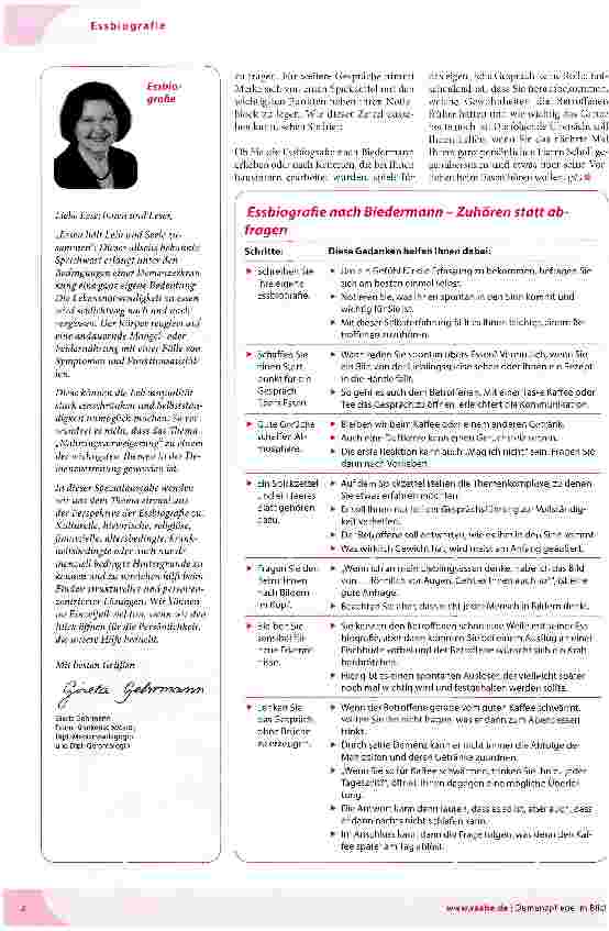 Vorschauseite 2: Essbiografie frei nach Biedermann