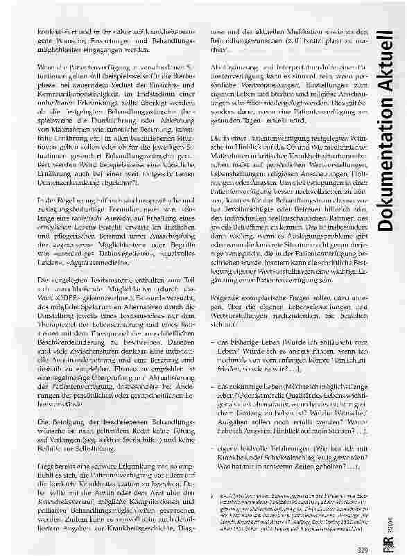 Vorschauseite 2: Formulierungshilfe Patientenverfügung