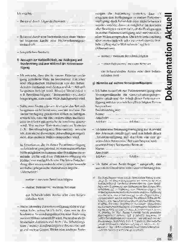 Vorschauseite 6: Formulierungshilfe Patientenverfügung