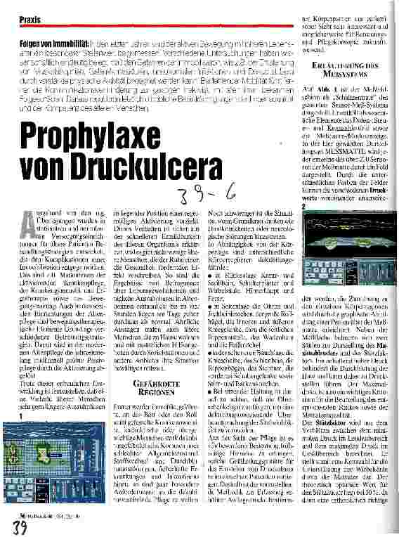 Vorschauseite 1: Prophylaxe von Druckulcera Folgen von Immobilität