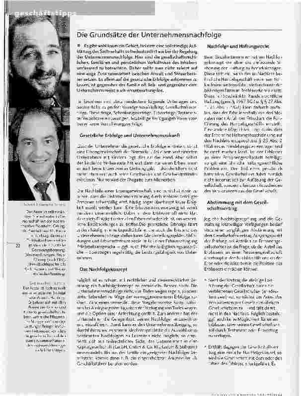 Vorschauseite 1: Die Grundsätze der Unternehmensnachfolge