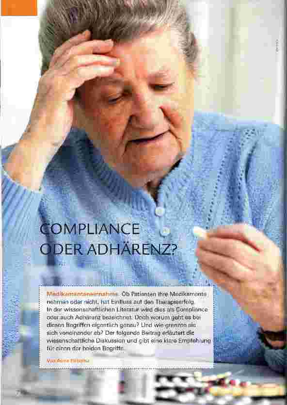 Vorschauseite 1: Compilance oder Adhärenz?