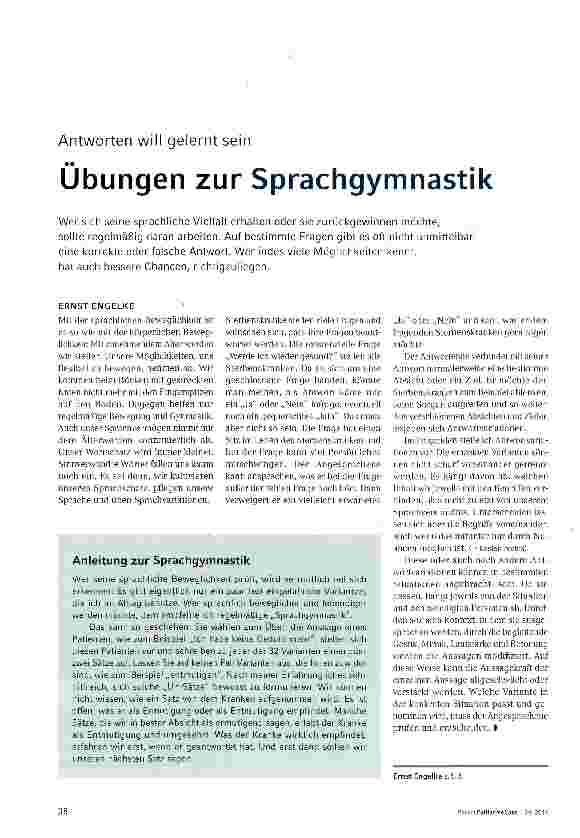 Vorschauseite 1: Übungen zur Sprachgymnastik