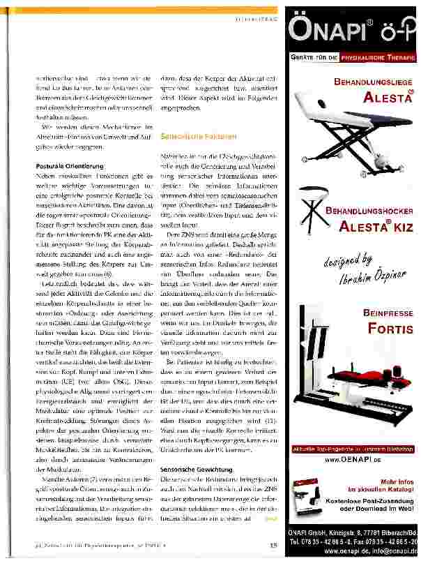 Vorschauseite 4: Posturale Kontrolle