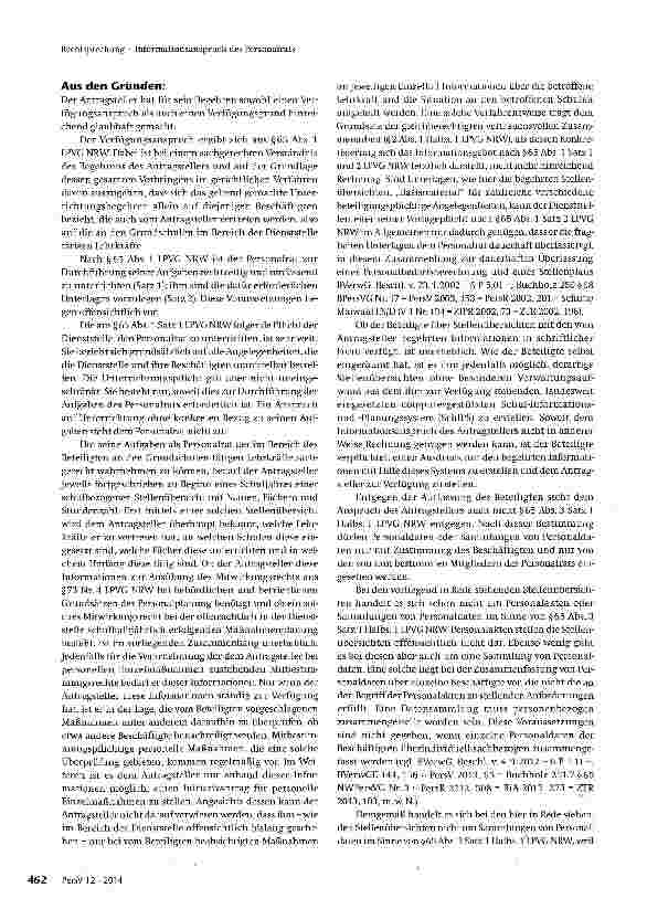 Vorschauseite 2: Informationsanspruch des Personalrats